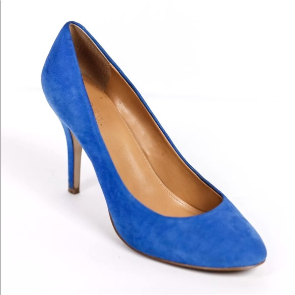 J. Crew | Shoes | J Crew Mona Suede Pumps Royal Blue Classic Heels |  Poshmark